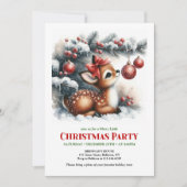 Invitation Bright baby fawn Christmas kids invite digital  (Devant)