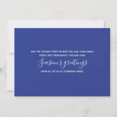 Invitation Bright Blue Green Snowmen Company Logo (Dos)