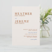 Invitation Bright Boho coloré Mariage rétro (Debout devant)