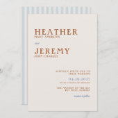 Invitation Bright Boho coloré Mariage rétro (Devant / Derrière)