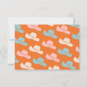 Invitation Bright Bold Cowboy Western Détails Information (Dos)