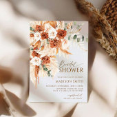 Invitation Bright Bold Terracotta Boho Fête des mariées bohèm