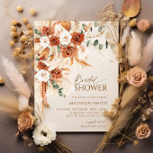 Invitation Bright Bold Terracotta Boho Fête des mariées bohèm