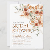 Invitation Bright Bold Terracotta Boho Fête des mariées d'aut (Devant)