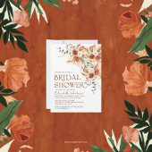 Invitation Bright Bold Terracotta Boho Fête des mariées d'aut