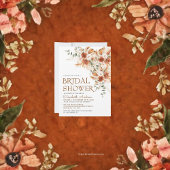 Invitation Bright Bold Terracotta Boho Fête des mariées d'aut