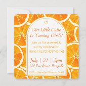 Invitation Bright Citrus Premier anniversaire (Dos)