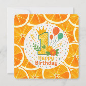 Invitation Bright Citrus Premier anniversaire (Devant)