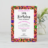Invitation Bright Colorée Fun Anniversaire Fun (Debout devant)