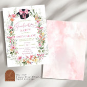 Invitation Bright Colorful Spring Floral Girl Graduation