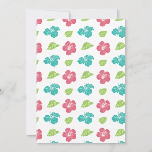 Invitation Bright Colours Island Luau fête d'anniversaire (Dos)