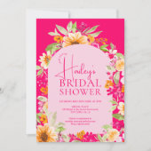 Invitation Bright Country floral aquarelle douche nuptiale (Devant)