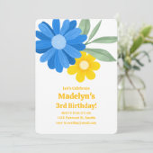 Invitation Bright Daisy Power Anniversaire (Debout devant)