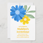 Invitation Bright Daisy Power Anniversaire (Devant)