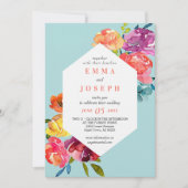 Invitation Bright Été coloré pastel Mariage floral I (Devant)