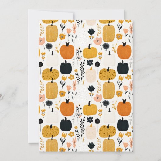 Invitation Bright Fall Foliage& Pumpkins Thanksgiving Dinner (Dos)