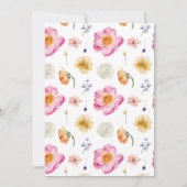 Invitation Bright Floral Botanical Moderne Mariage élégant (Dos)