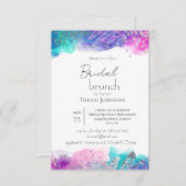 Invitation Bright Fun Mermaid Enk Parties scintillant nuptial (Devant / Derrière)