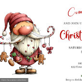 Invitation Bright Funny Santa Classic Holiday Celebration