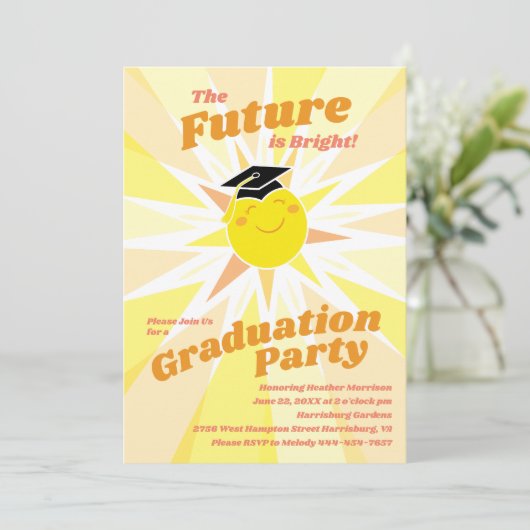 Invitation Bright Future Graduation Party (Debout devant)