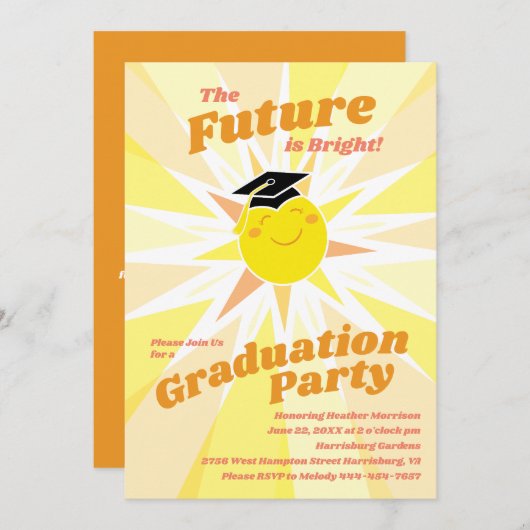 Invitation Bright Future Graduation Party (Devant / Derrière)