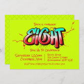 Invitation Bright Graffiti Eight (Devant / Derrière)