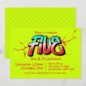Invitation Bright Graffiti Five (Devant / Derrière)