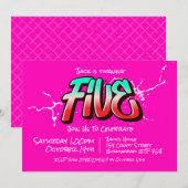Invitation Bright Graffiti Five (Devant / Derrière)