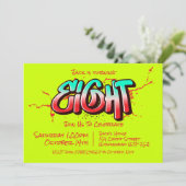 Invitation Bright Graffiti Huit (Debout devant)
