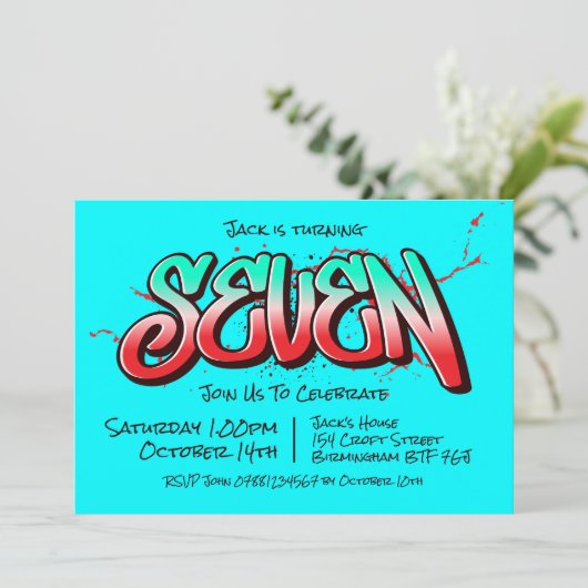 Invitation Bright Graffiti Seven (Debout devant)