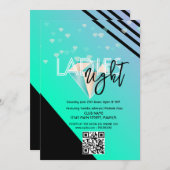 Invitation Bright Ladies Night Club Bar Flyer Code QR (Devant / Derrière)