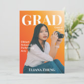 Invitation Bright Magazine Style Graduation Announcement (Debout devant)