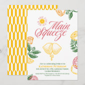 Invitation Bright Main Squeeze Citrus Bridal Shower (Devant / Derrière)