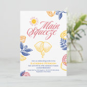 Invitation Bright Main Squeeze Citrus Bridal Shower (Debout devant)