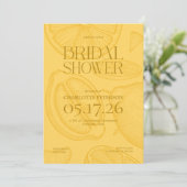 Invitation Bright Minimalist Citrus Bridal Shower invite (Debout devant)