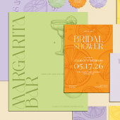 Invitation Bright Minimalist Citrus Bridal Shower invite