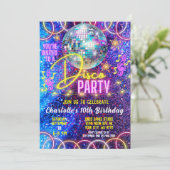 Invitation Bright Neon rose Fille de danse disco rose (Debout devant)