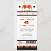 Invitation Bright Orange and Black Football Mariage (Devant)