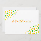 Invitation Bright Orange Yellow Green Spots Be My Bridesmaid (Dos)
