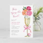 Invitation Bright Peony Attache la Fête des mariées de noeud (Debout devant)