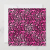 Invitation Bright Pink Leopard Glam 30e anniversaire (Dos)
