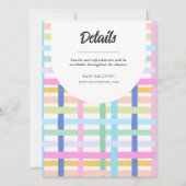 Invitation Bright Rainbow Plaid Invite - Colourful Pastel (Dos)