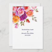 Invitation Bright Red and pink purple roses floral wedding (Dos)