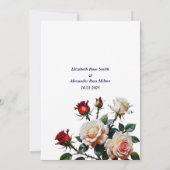 Invitation Bright Red and pink white roses floral wedding (Dos)