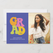 Invitation Bright Retro Design 2023 Photo Graduation Party (Devant)