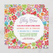 Invitation BRIGHT SPRING FLORAL BRIDAL SHOWER Invite (Devant / Derrière)