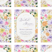 Invitation Bright Spring Floral Garden Fête des mariées de fl