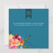 Invitation Bright Summer coloré Mariage "Save the Date" (Dos)