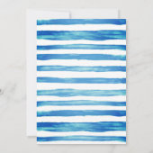 Invitation Bright Summer maritime rayé Mariage floral (Dos)