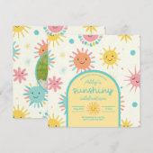 Invitation Bright Sunshiny Day Photo Anniversaire (Devant / Derrière)